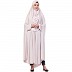 Free size jilbab with nose piece- Light pink